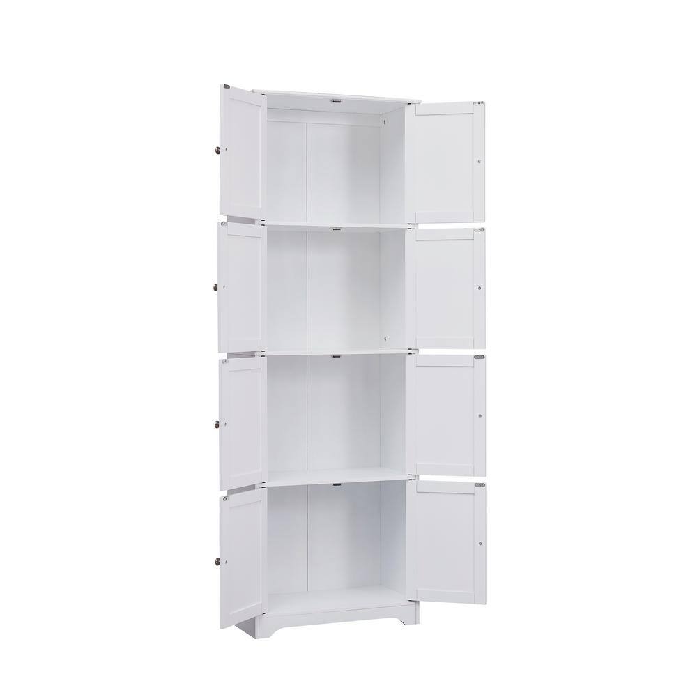 White 68" Tall Office Cabinet with Adjustable Shelving
