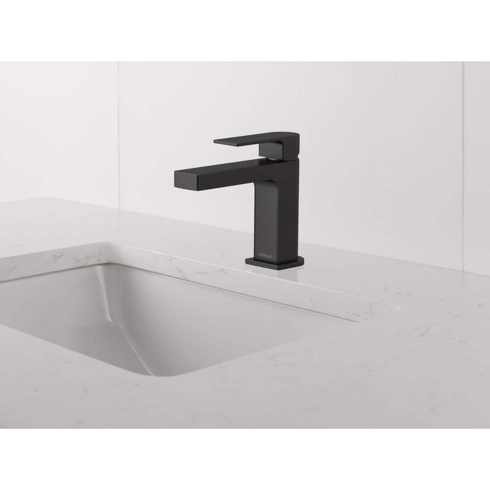 Xander Matte Black Single-Handle Mid-Arc Bathroom Faucet