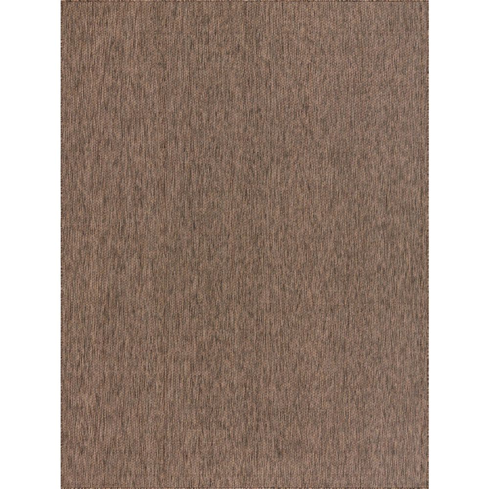 Unique Loom Outdoor Solid Light Brown 9' 0 x 12' 0 Area Rug 3128950 ...