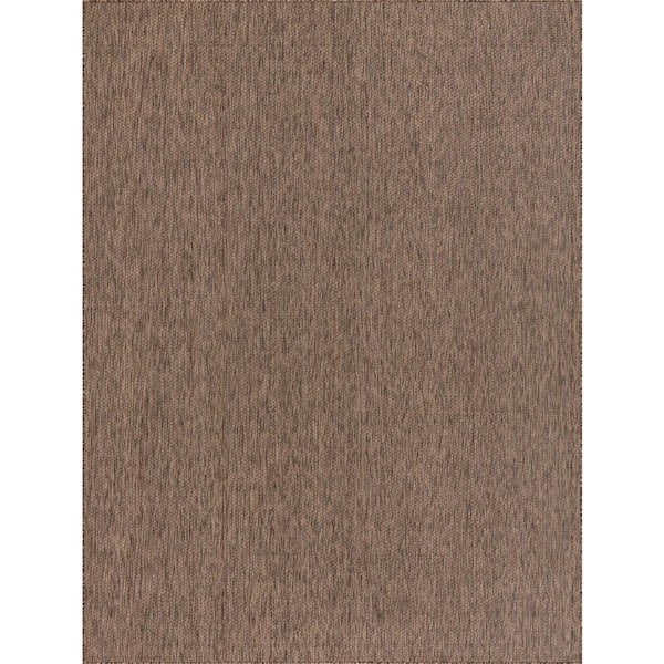 Outdoor Solid Light Brown 9' 0 x 12' 0 Area Rug