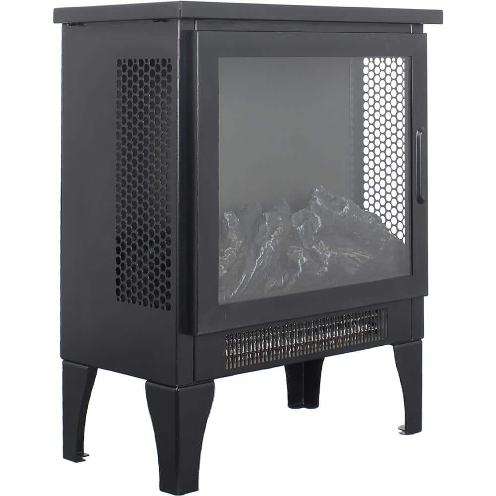 14.2 in. 5000 BTU Freestanding Electric Fireplace Stove Heater with 3D Flam