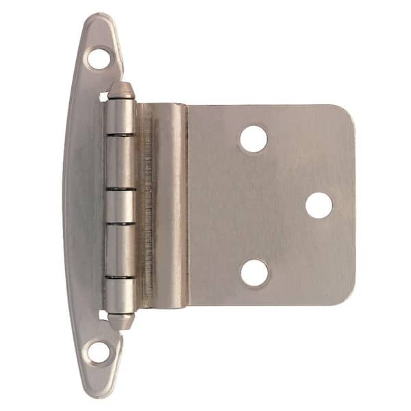 Liberty Satin Nickel 3/8 in. Inset Cabinet Hinge without Spring (5-Pairs)