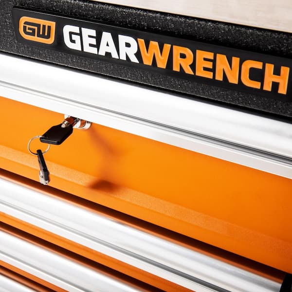 GEARWRENCH GSX 72 in. x 25 in. 18-Drawer Orange and Black Rolling 