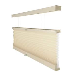 Cut-to-Size Ecru Cordless Top Down Bottom Up Insulating Polyster Cellular Shade 34.75 in. W x 72 in. L