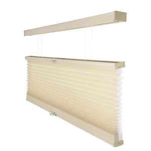 Cut-to-Size Ecru Cordless Top Down Bottom Up Light Filtering Polyster Cellular Shade 69.5 in. W x 72 in. L