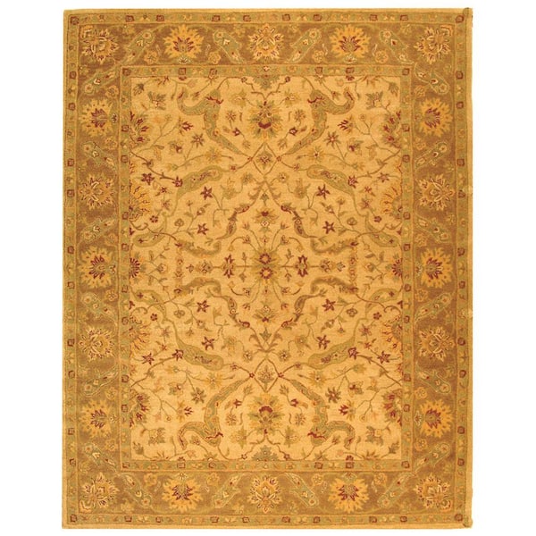 Antiquity 10 ft. x 14 ft. Ivory/Brown Solid Area Rug