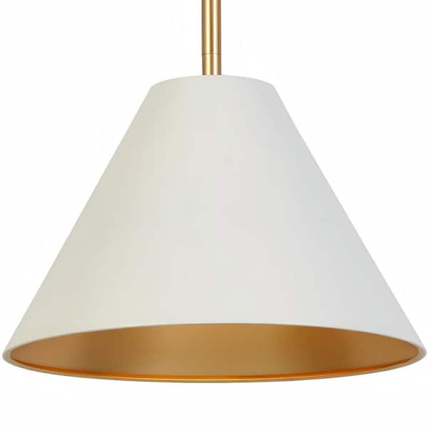 Zevni Mid-Century Modern 9.8 in. 1-Light Gold Kitchen Island