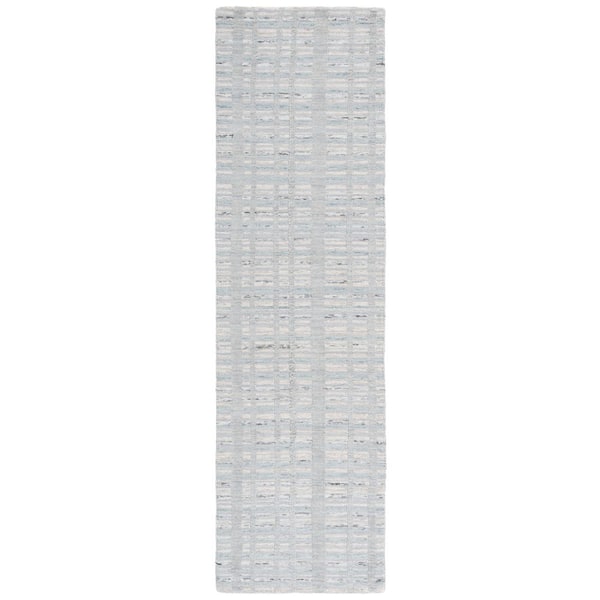 Fifth Avenue 2 ft. x 8 ft. Teal Scandinavian Striped Runner Rug