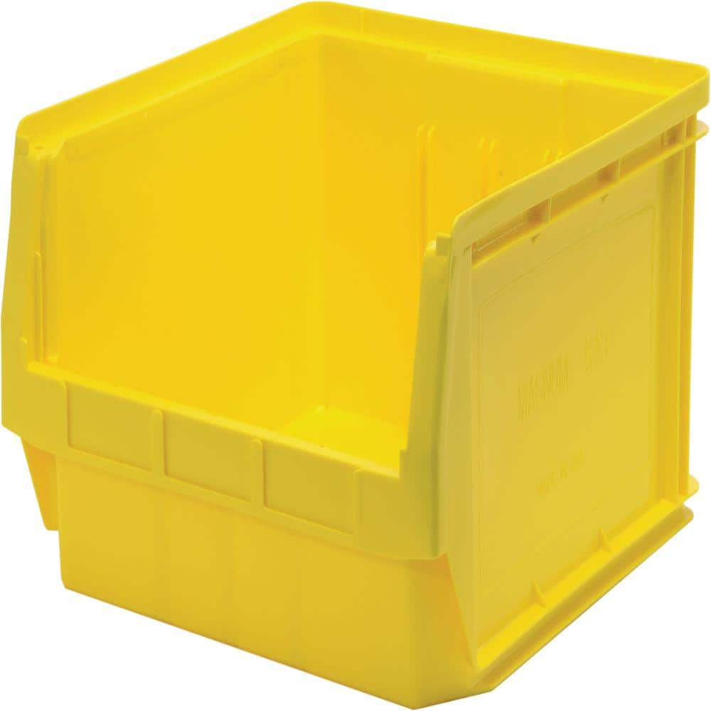 QUANTUM STORAGE SYSTEMS Magnum 19-Gal. Storage Tote in Yellow (1-Pack ...