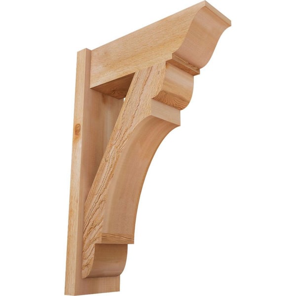 Ekena Millwork 8 in. x 34 in. x 22 in. Western Red Cedar Olympic Traditional Rough Sawn Outlooker