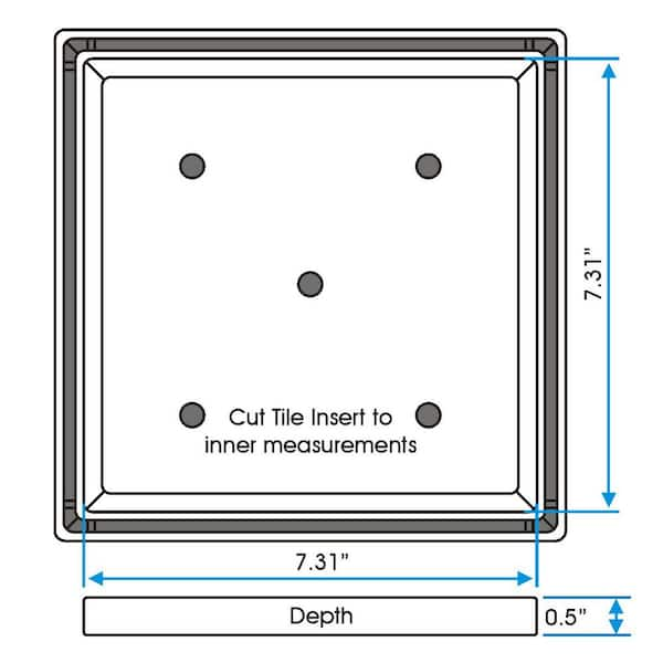 RELN 32 in. Stainless Steel Linear Shower Drain with Tile Insert Drain Cover