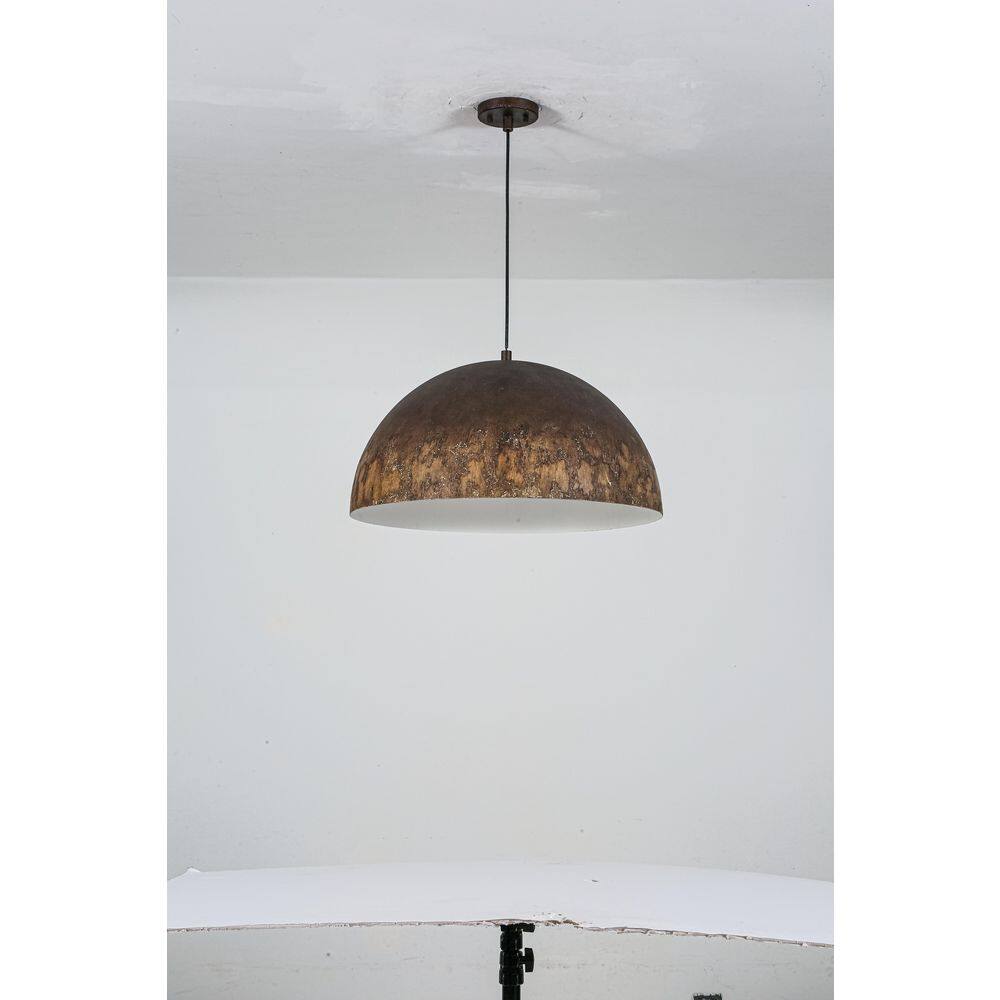 Pover 1-Light 23.6 in.W Hand-Distressed Brown Gold Dome Pendant Light for Entryway and Living Room price history on PriceWatchPro