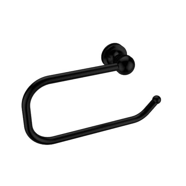 Allied Brass Mambo Collection European Style Single Post Toilet Paper Holder in Matte Black