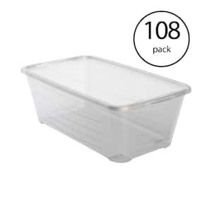6.0 Qt. Clear Shoe and Closet Storage Box Container (108-Pack)