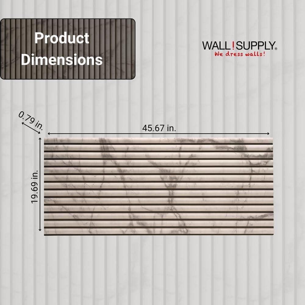 UltraLight 3D White Marble Foam Wall Panels Set