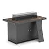 LAUSAINT HOME 55,000-BTU 43 in. Metal Outdoor Fire Pit Table in Black HTFT010-001-GR9