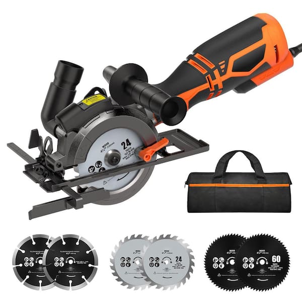 MCS01A 4-1/2 Compact Circular Saw with Laser Guide 6 Blades