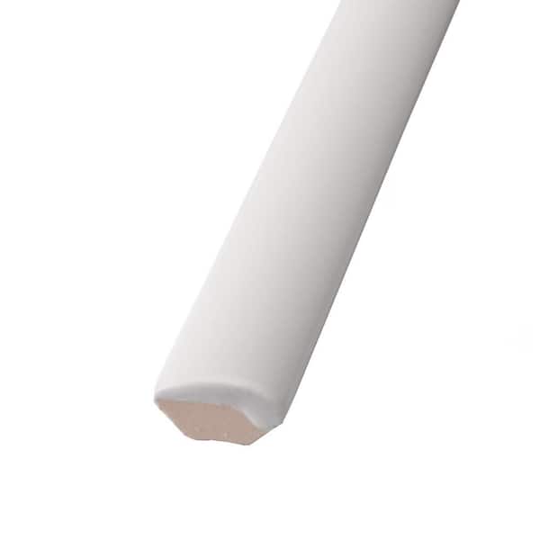 Castillo Demi-Bullnose Matte White 1/2 in. x 12 in. Matte Ceramic Wall Tile Trim