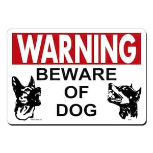 14 in. x 10 in. Beware of Dog Sign Printed on More Durable, Thicker, Longer Lasting Styrene Plastic