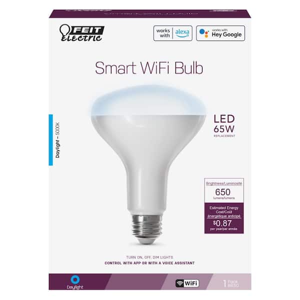 Feit Electric 65-Watt Equivalent Daylight (5000K) BR30 Dimmable Wi-Fi LED Smart Light Bulb (12-Pack) Feit Electric 65-Watt Equivalent Daylight (5000K) BR30 Dimmable Wi-Fi LED Smart Light Bulb (12-Pack)