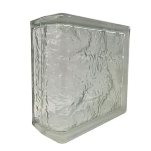Cortina 4 in. Thick Series 8 x 8 x 4 in. End (4-Pack) Ice Pattern Glass Block (Actual 7.75 x 7.75 x 3.88 in.)
