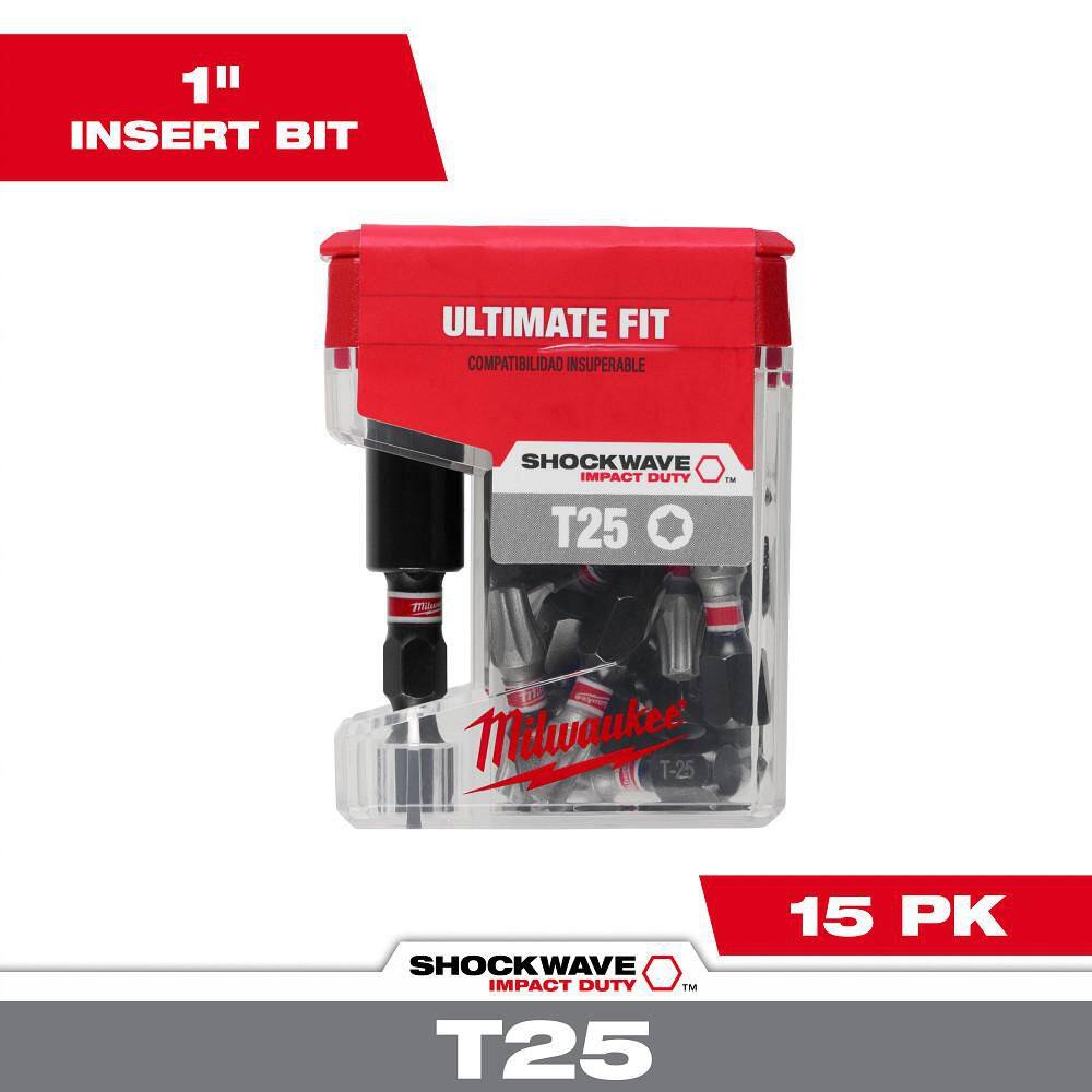 SHOCKWAVE Impact Duty 1 in. T25 Torx Alloy Steel Insert Bit With Holder (25-Pack) price history on PriceWatchPro