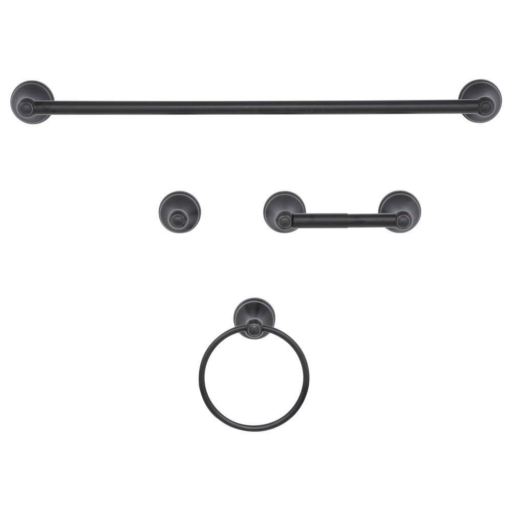 Allante Oil Rubbed Bronze 4-Piece Bathroom Accessory Kit