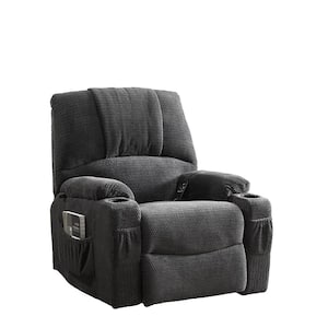 Gray Elderly Power Lift Chair 2-Side Pockets with Adjustable Massage Function and Heating
