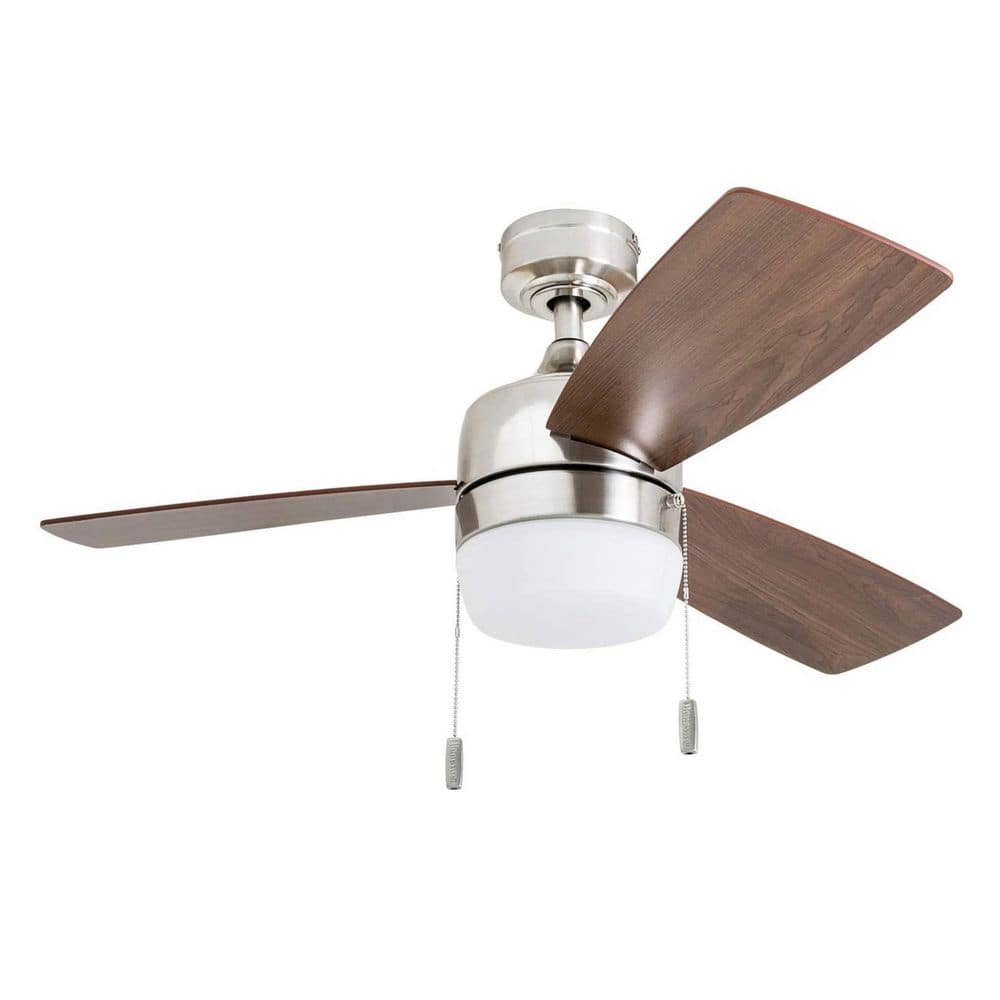Barcadero 44 in. LED Indoor Brushed Nickel Dual Mount Contemporary Ceiling Fan with Pull Chain and Dual Finish Blades price history on PriceWatchPro