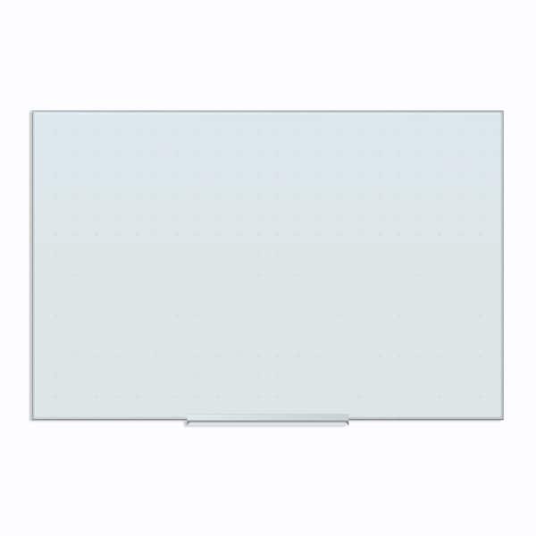 Brands 35 in. x 23 in. Floating Frosted White Glass Ghost Grid Dry Erase Memo Board, Frameless 2798U00-01 - The Home Depot