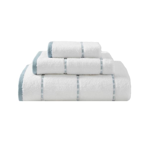 Tommy Bahama Ridley Solid 3-Piece Blue Cotton Towel Set