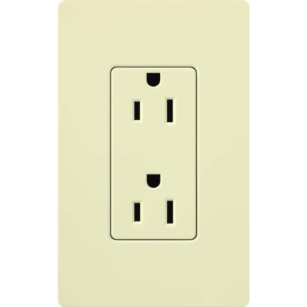 Claro Tamper-Resistant Duplex Receptacle, 15-Amp, Almond (CARS-15-TR-AL)