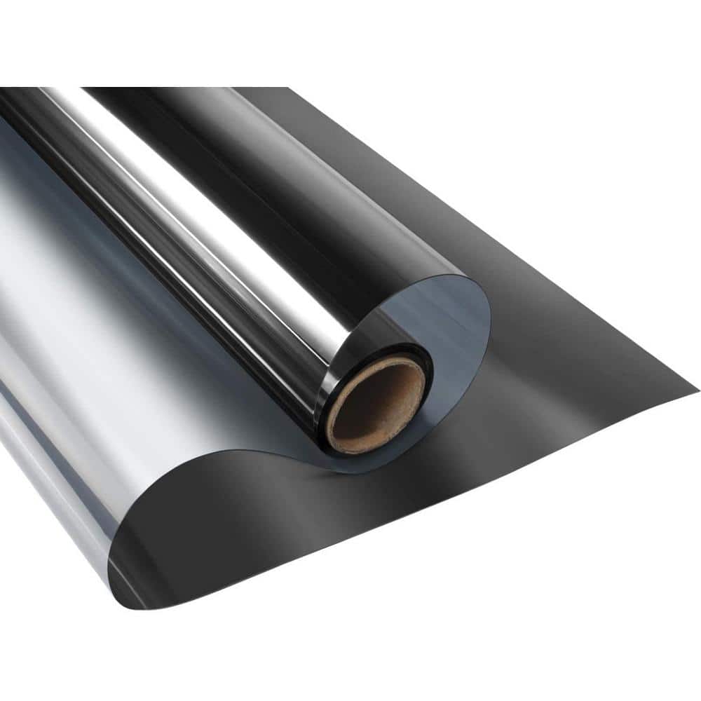 78 in. W x 47 in. L Black-Silver One Way Mirrored Privacy Heat Control Window Film price history on PriceWatchPro