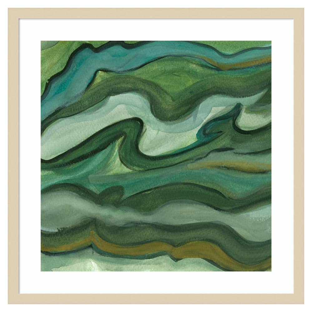 Sea Kelp II Green Abstract Framed Wall Art Print