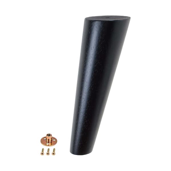 American Pro Decor 8 in. x 2-1/2 in. Mid-Century Espresso Hardwood Round Taper Leg