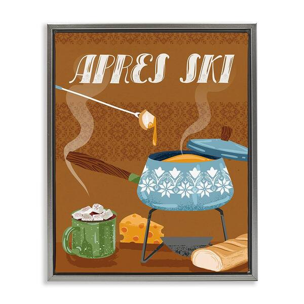 Stupell Industries Apres Ski Warm Meal by Arrolynn Weiderhold 1-Piece Floater Frame Graphic Print Food Poster Art Print 21 in. x 17 in.