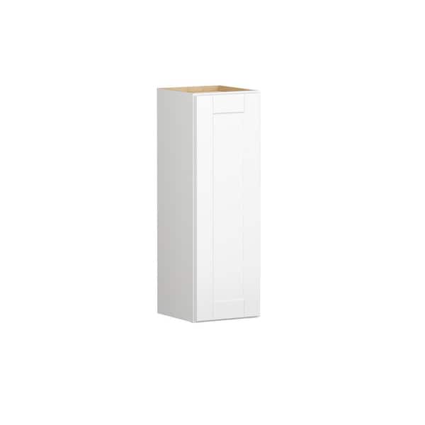 Shaker 12 in. W x 12 in. D x 36 in. H Assembled Wall Cabinet in Satin White