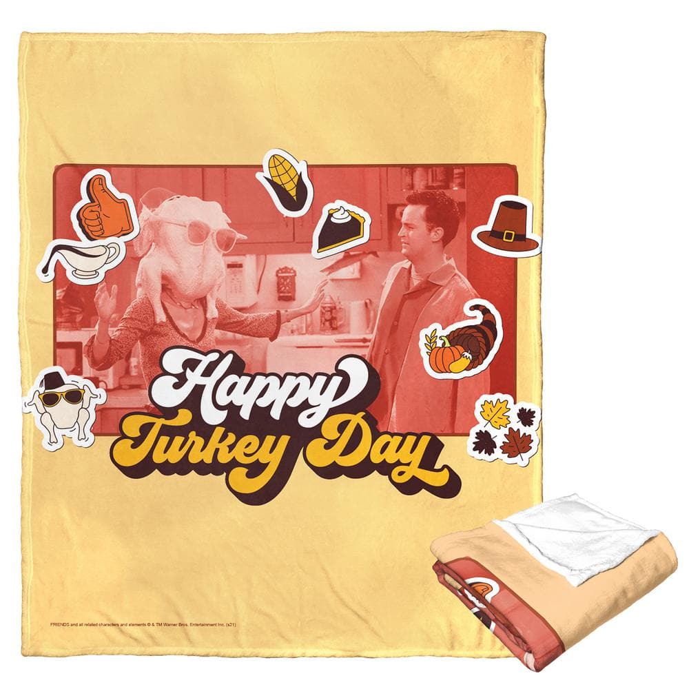 THE NORTHWEST GROUP Wb Friends Turkey Head Silk Touch Multi-Colored Throw Blanket
