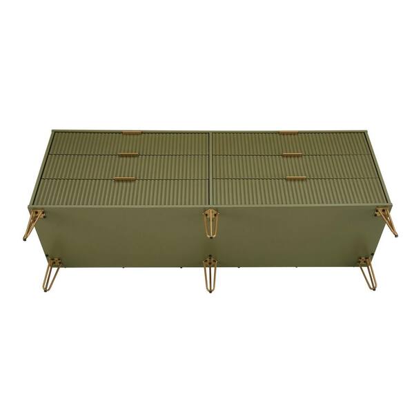 Manhattan Comfort DUMBO Olive Green Modern 6-Drawer 69.68 in Manhattan Comfort DUMBO Olive Green Modern 6-Drawer 69.68 in