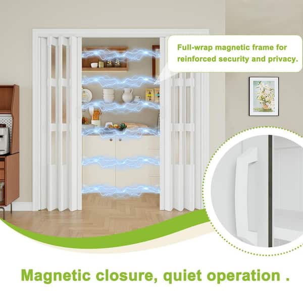 ARK DESIGN 72 in. x 80 in. White 3-Lite Frosted Acrylic Panel With