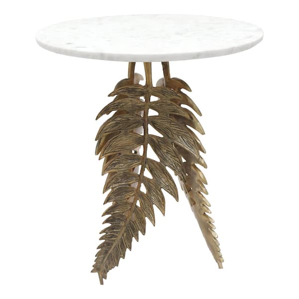 ZUO Neruda 18 in. White 20 in. Round Side Table