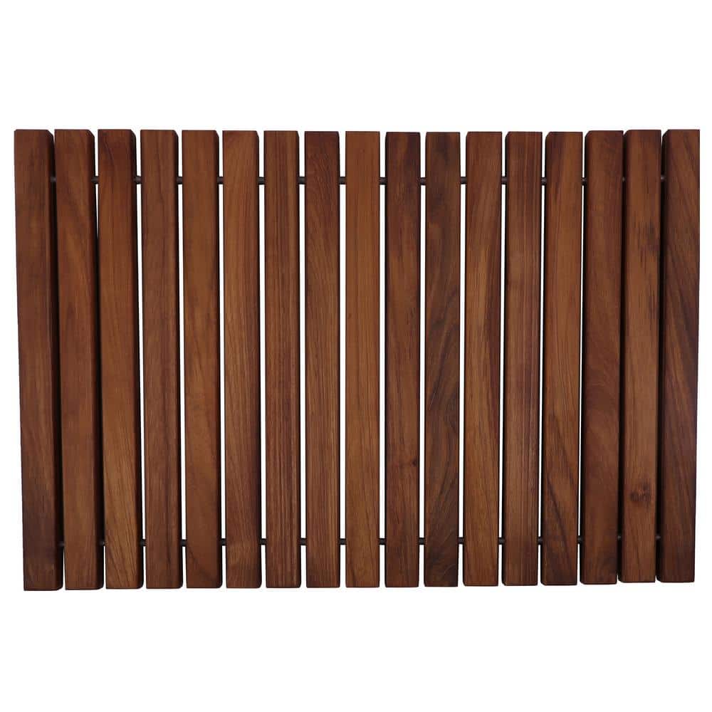 Nordic Teak 23.62" x 15.75" Shower Mat with Rubber Feet