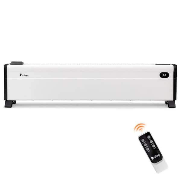 1500-Watt 9.25 in. Indoor Electric Ceramic Space Heater Baseboard Heater with Remote Control