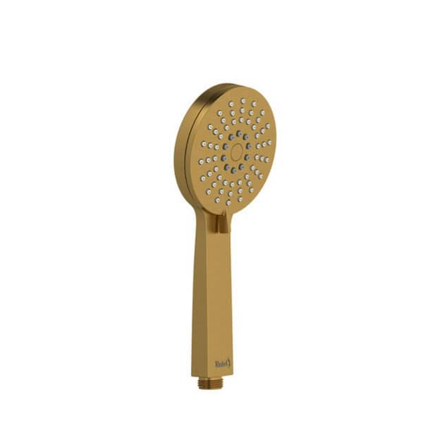 RIOBEL 3-Spray Wall Mount Handheld Shower Head 2.0 GPM in Brushed Gold
