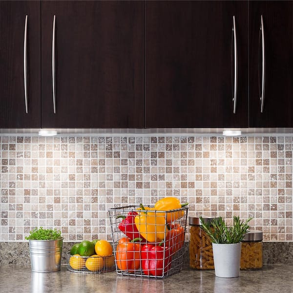 Defiant Battery Operated Soft White LED White Puck Light with Motion Sensor (3-Pack)