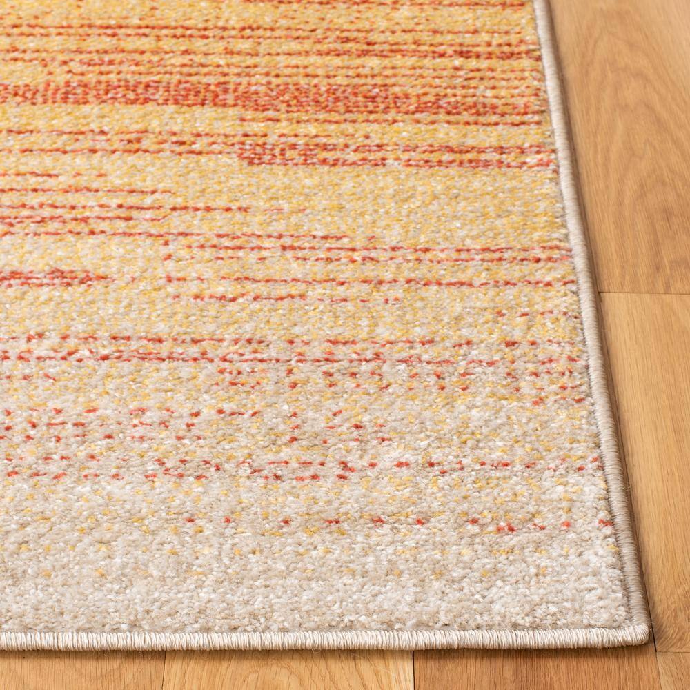 Adirondack 8' x 10' Orange and Red Synthetic Area Rug
