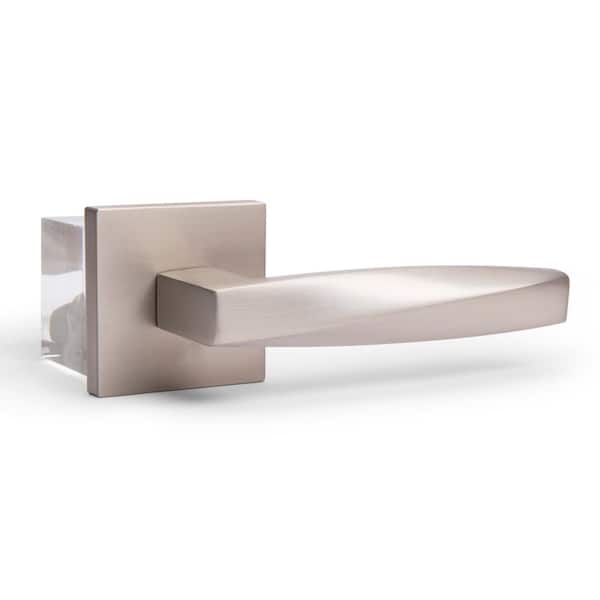 Convex Satin Nickel Passage Hall/Closet Modern Door Handle (Left Hand)