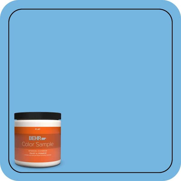 BEHR PREMIUM PLUS 8 oz. #P510-4 Electra Flat Interior/Exterior Paint & Primer Color Sample