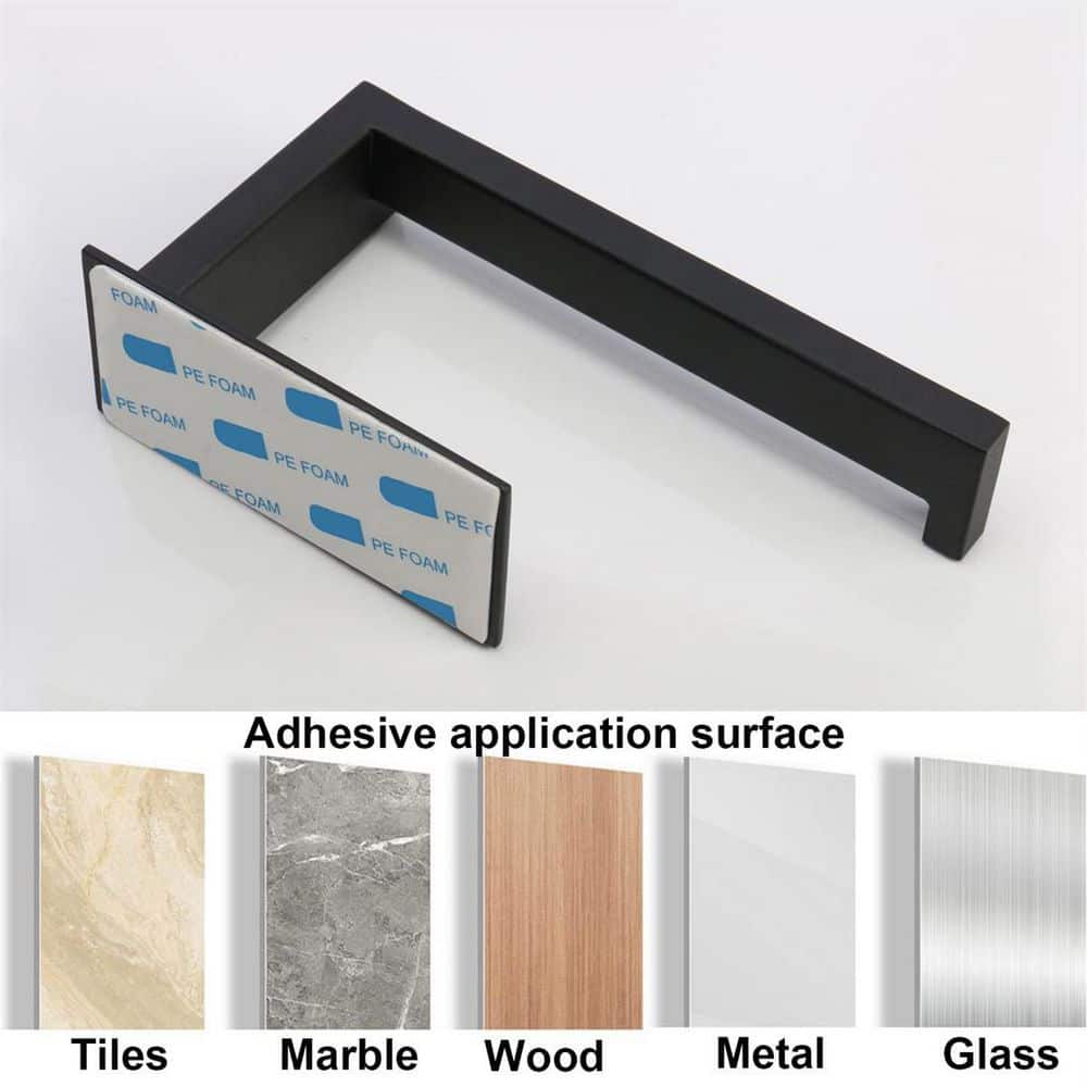 Matte Black Stainless Steel Wall Mounted Toilet Paper Holder