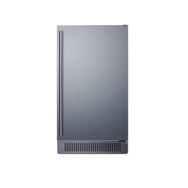 Summit Appliance 18 in. 60 lb. Built-In Clear Icemaker in Stainless Steel, ADA Compliant
